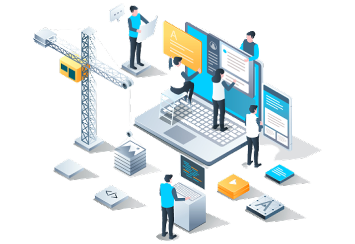 Illustration of software development process